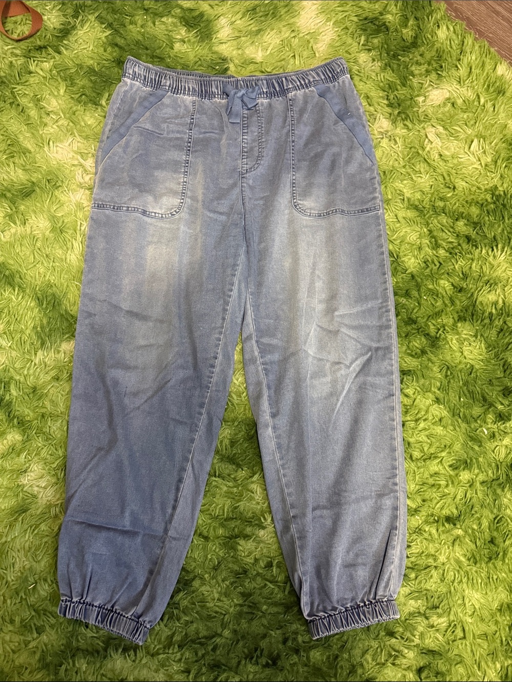 Time and Tru Light Blue Denim Jogger Pants